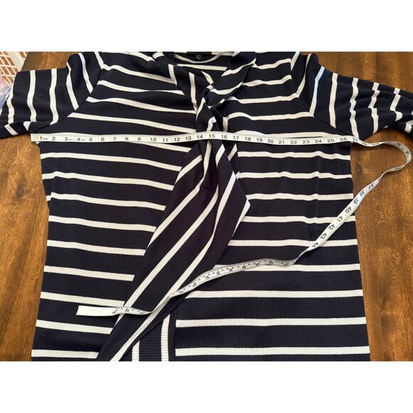 Lane Bryant Women's Dark Navy White Stripe Open Front Cardigan Size 22/24 - Picture 8 of 8
